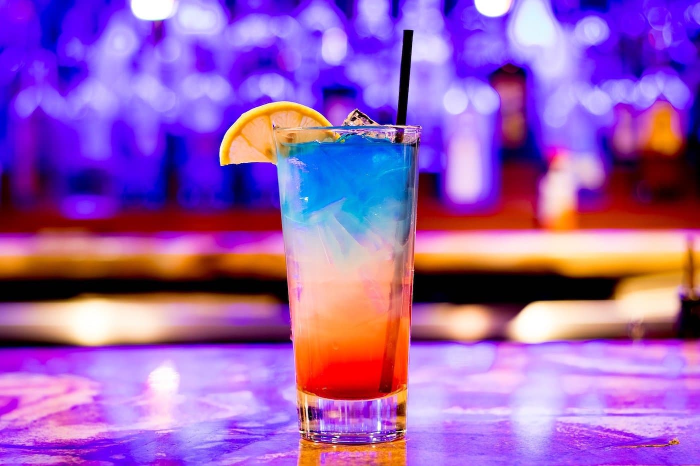 Cocktail bleu blanc rouge
