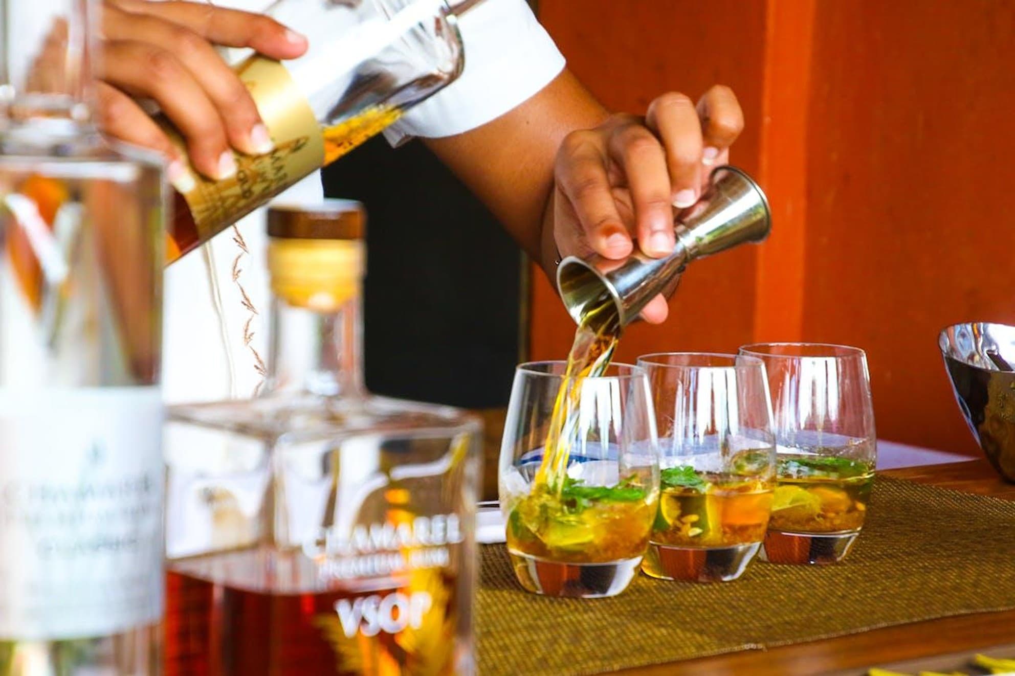 Cocktail à base de rhum et d’épices